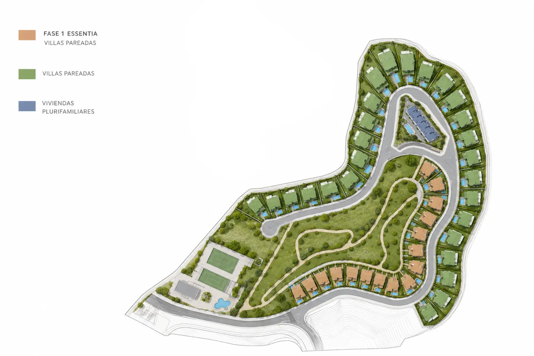 Plano de fases del residencial Lagos Homes